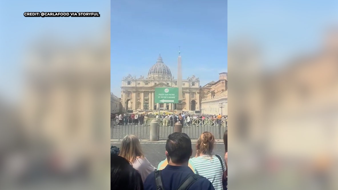 Bell tolls in St. Peter's square after Pope Francis' death